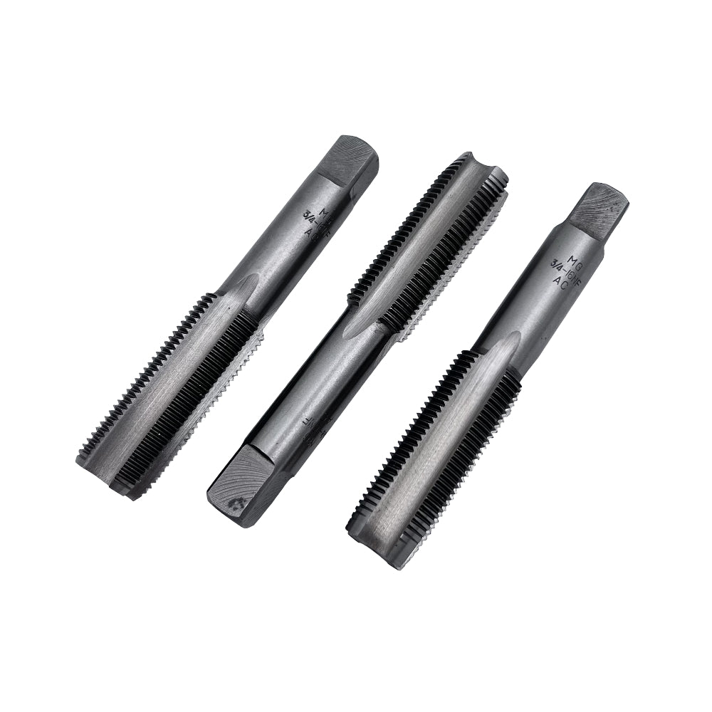 Juego de machuelos 3 piezas acero carbon NF MG Demax