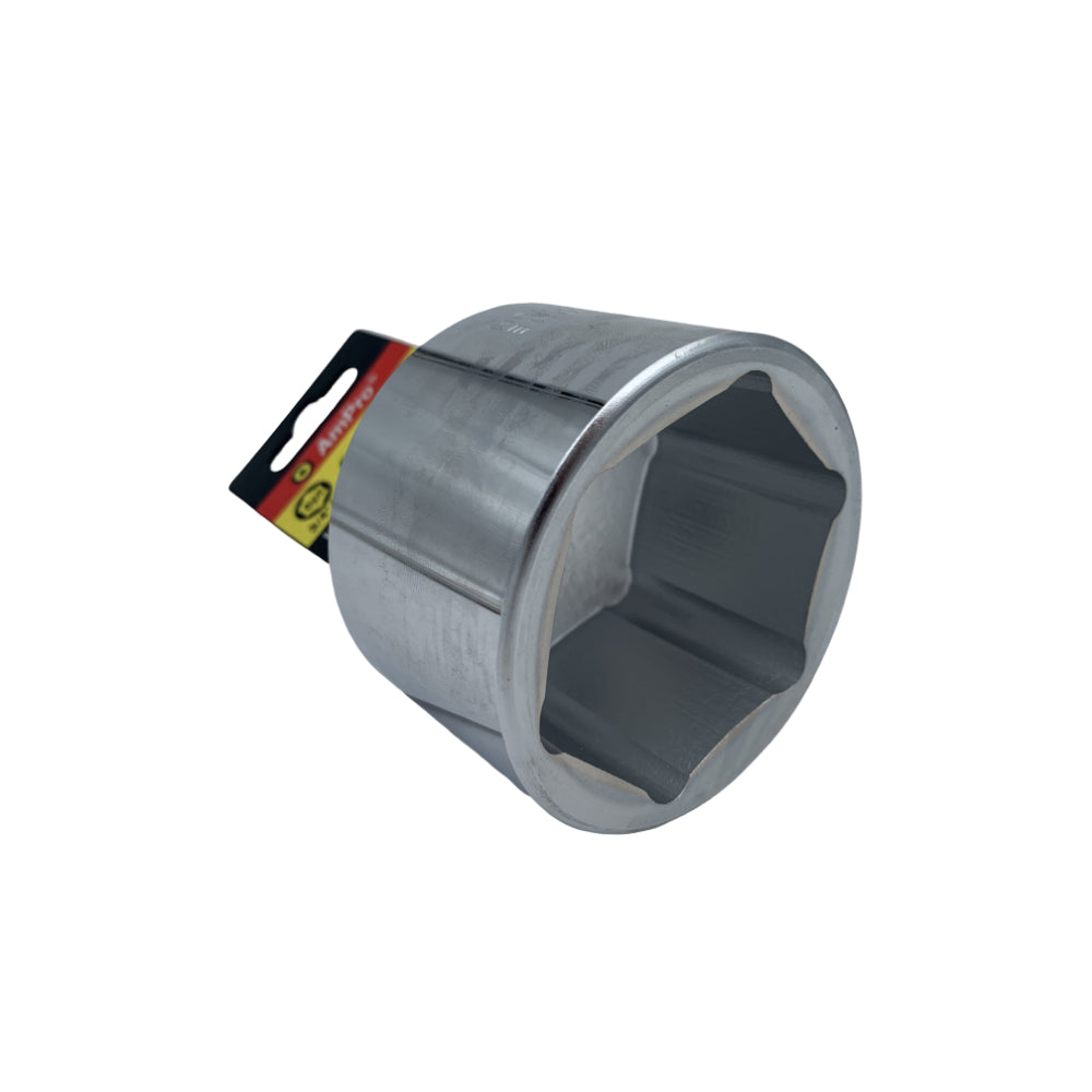 Copa milimetrica corta acero cromo vanadio cuadrante 3/4" x 6 puntos Ampro