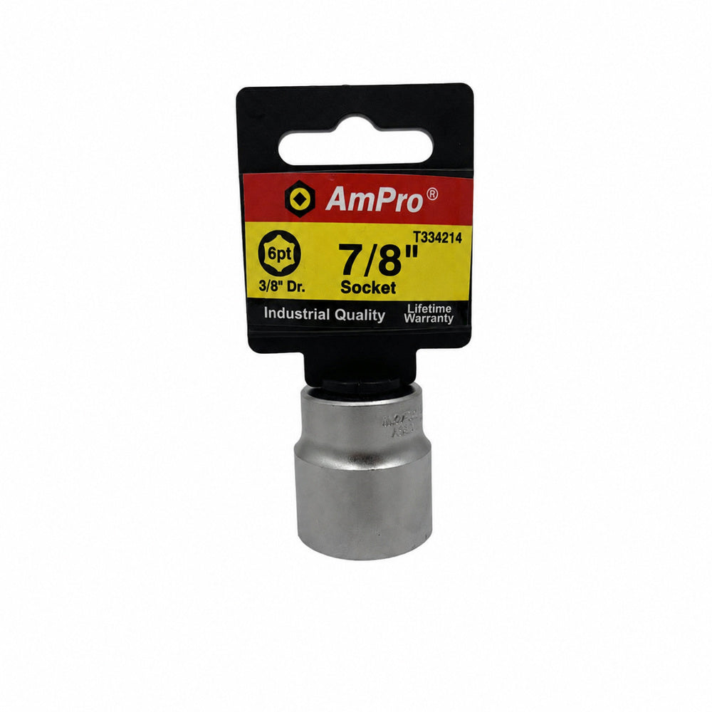 Copa en pulgadas corta acero cromo vanadio cuadrante 3/8" x 6 puntos  Ampro