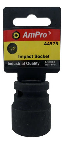 Copa de impacto corta milimetrica cuadrante 1/2" x 6 puntos Ampro
