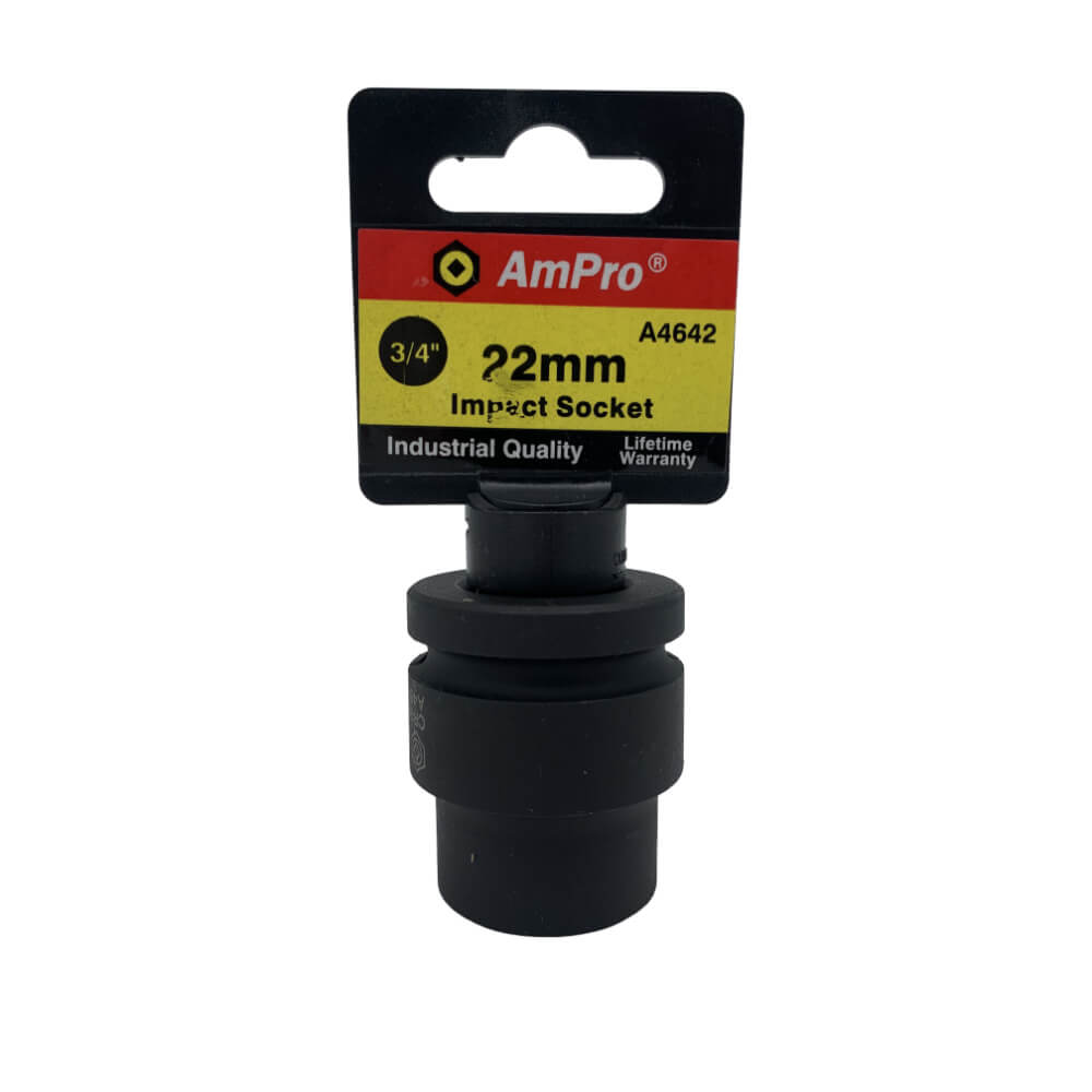Copa de impacto corta milimetrica cuadrante 3/4" x 6 puntos Ampro