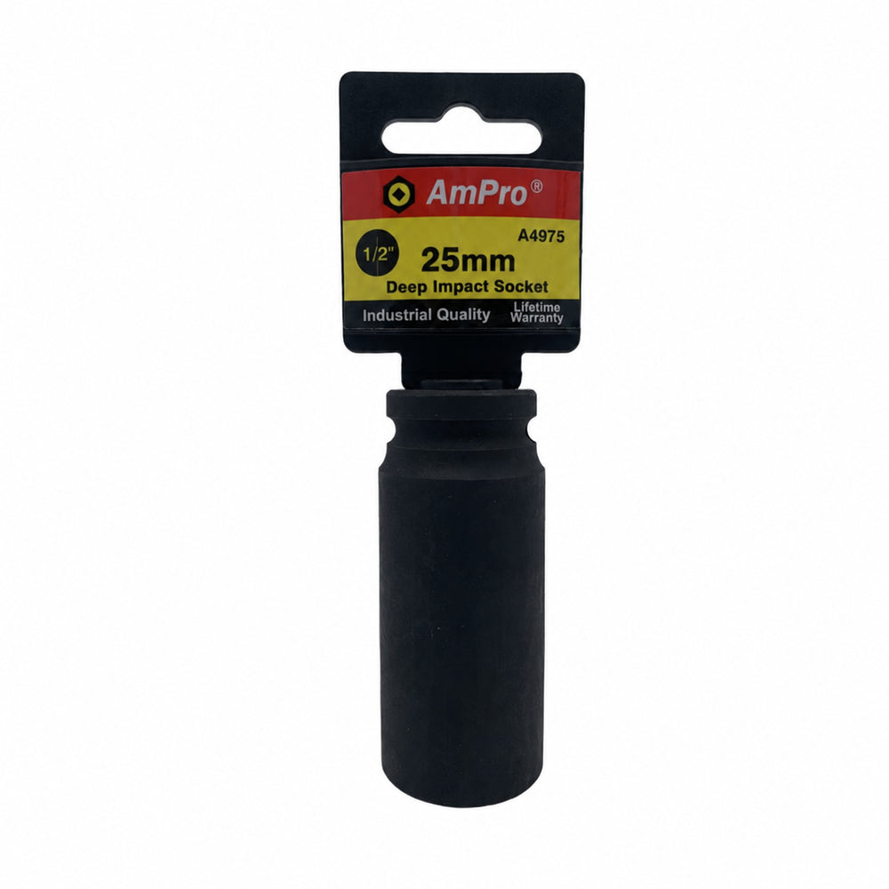 Copa de impacto larga milimetrica cuadrante 1/2" x 6 puntos Ampro