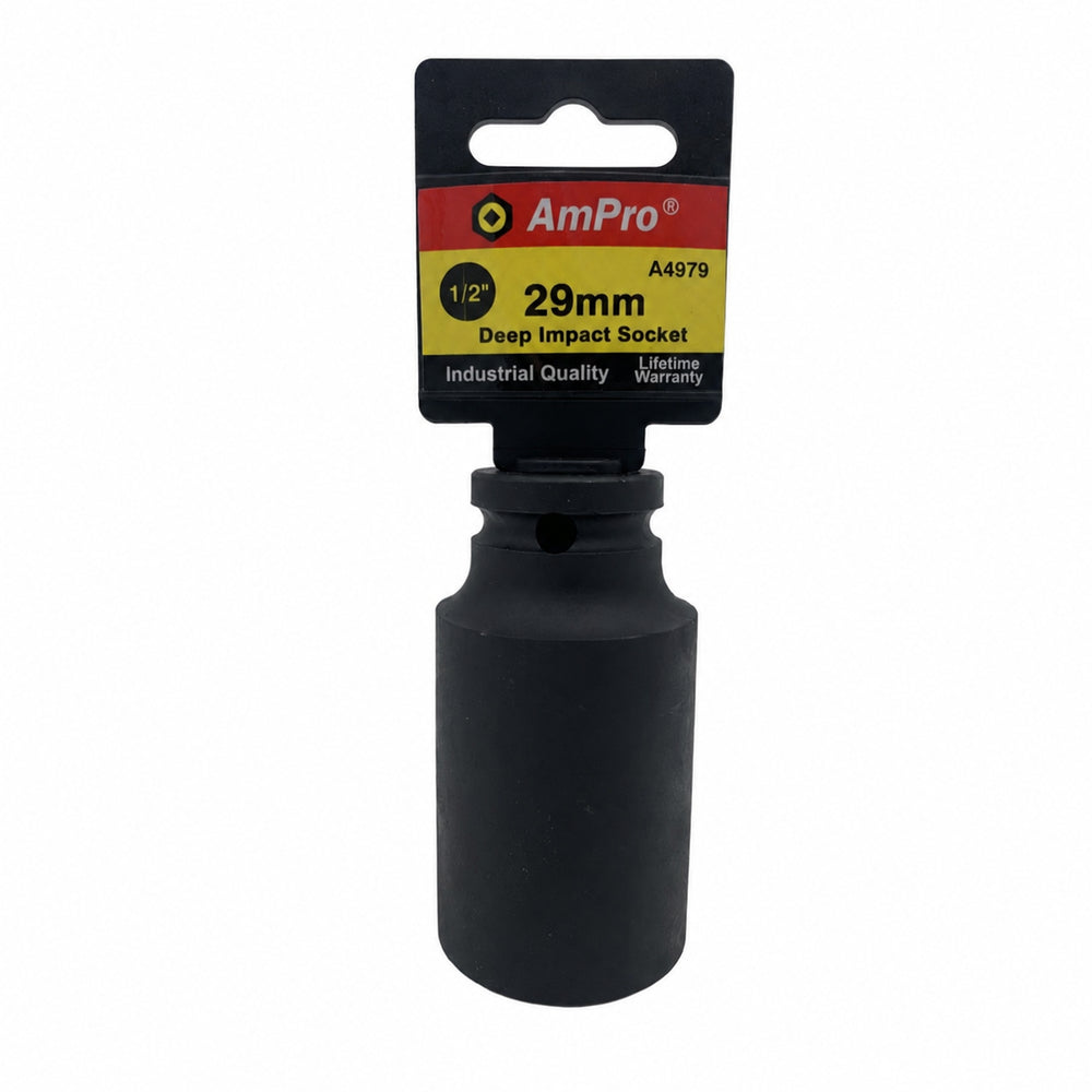 Copa de impacto larga milimetrica cuadrante 1/2" x 6 puntos Ampro