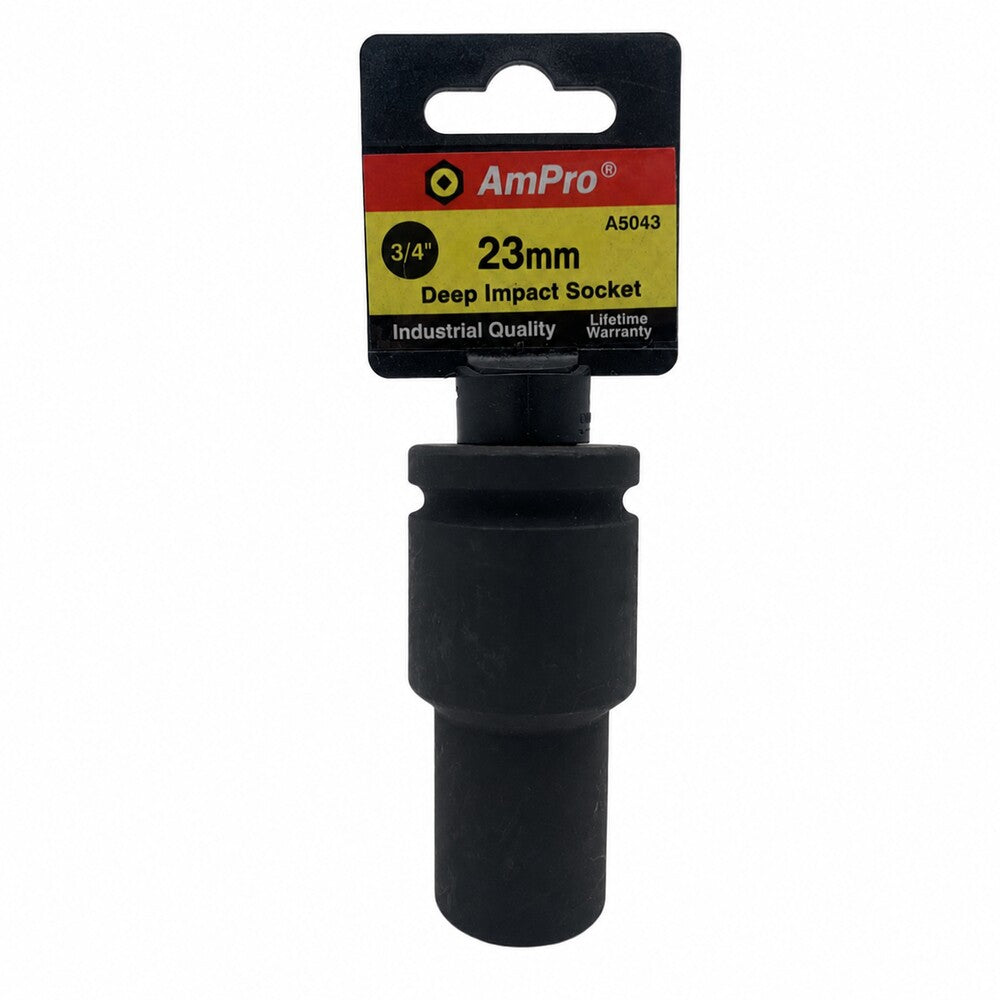 Copa de impacto larga milimetrica cuadrante 3/4" x 6 puntos Ampro