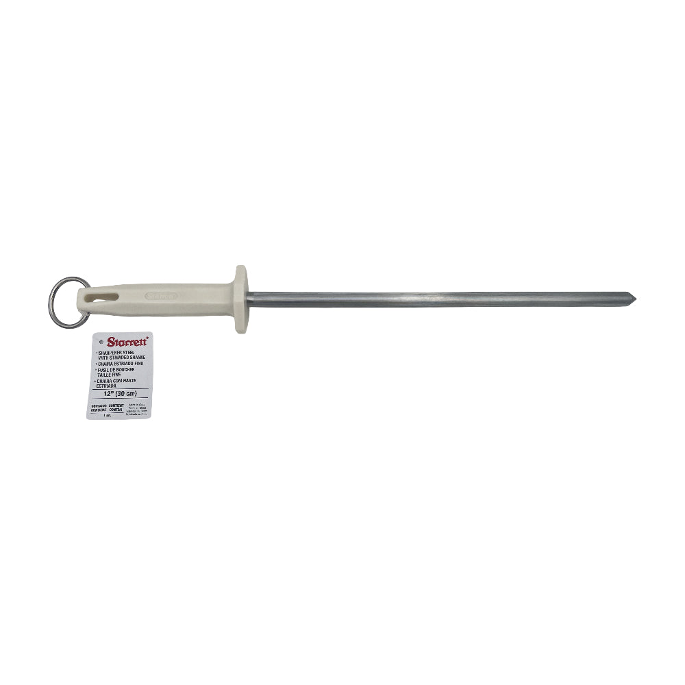 Chaira de acero estriada 12" (30 cm) mango Blanco BKW407-12 Starrett