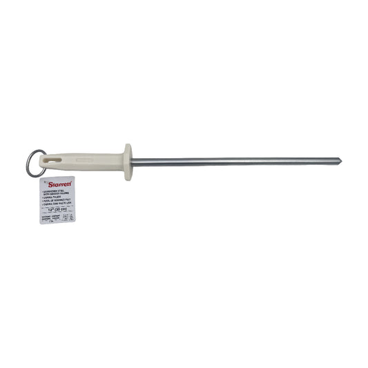 Chaira de acero lisa 12" (30 cm) mango Blanco BKW408-12 Starrett