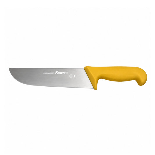 Cuchillo Carnicero Lámina Recta Ancha 8" Mango Amarillo BKY203-8 Starrett