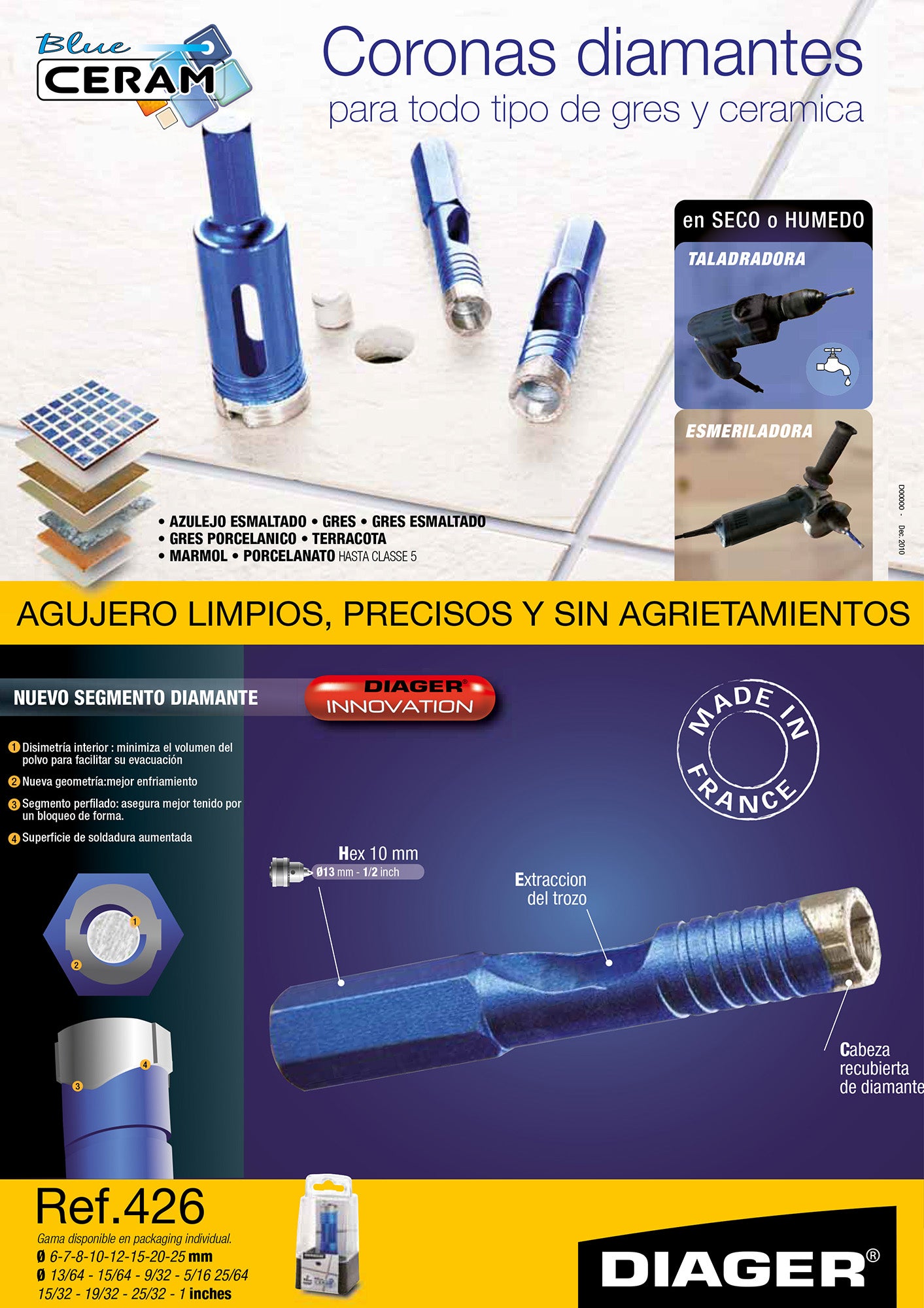 Copa para ceramica Diager