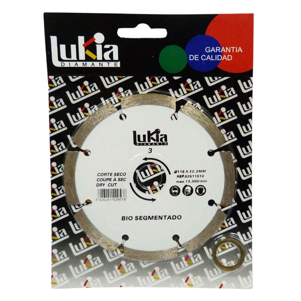 Disco diamantado corte seco segmentado blanco Lukia