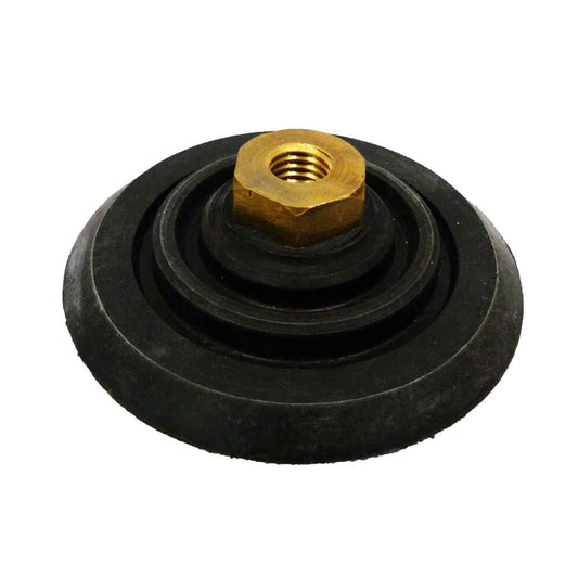 Disco de caucho para pulir marmol 4 x 14 eje en bronce base velcro Caucholand
