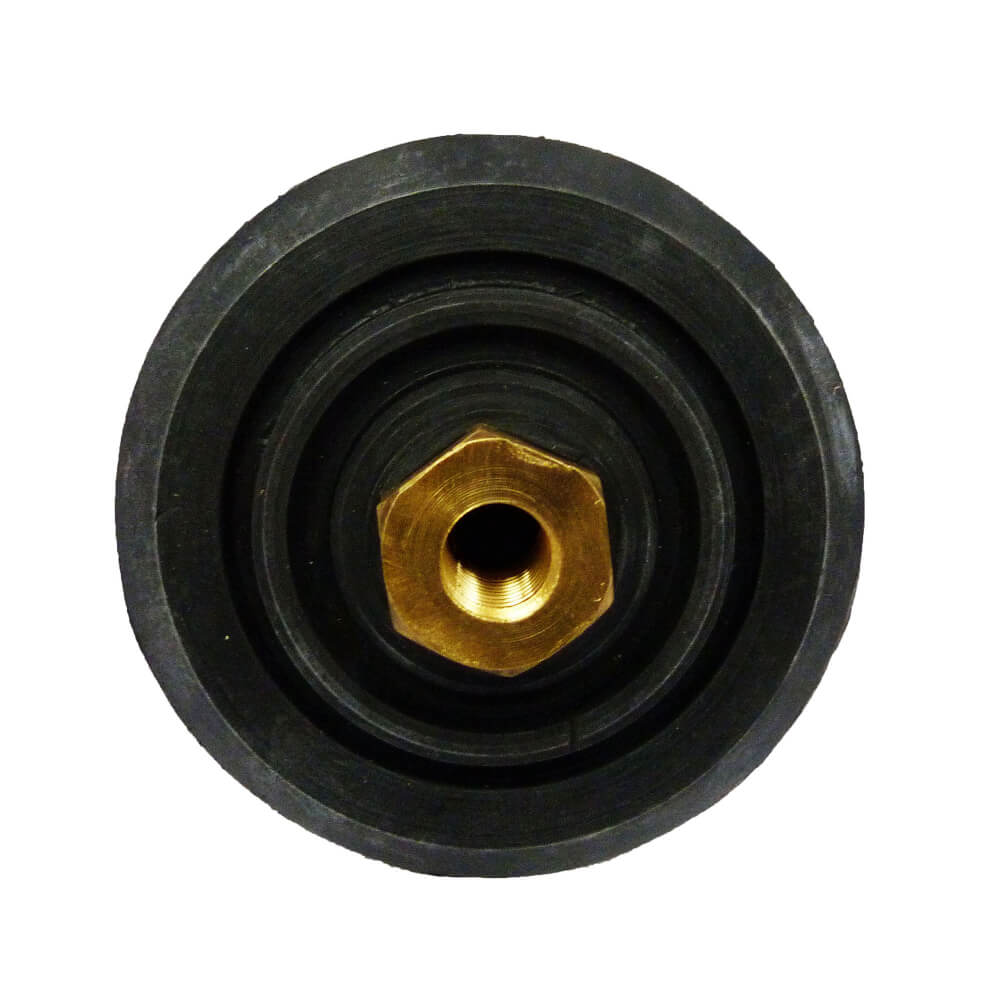 Disco de caucho para pulir marmol 4 x 14 eje en bronce base velcro Caucholand