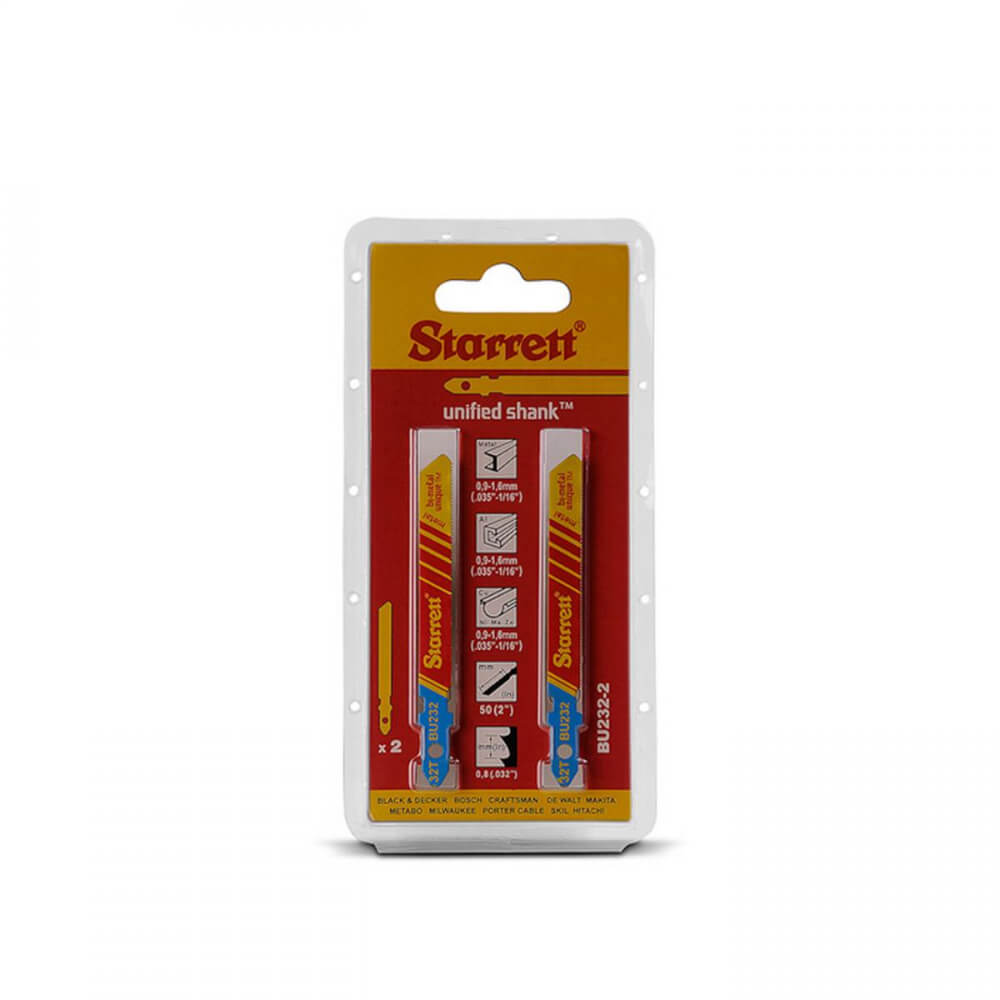 Hojas sierra caladora para metal 2x32 dientes bimetal 2 piezas BU232-2 Starrett