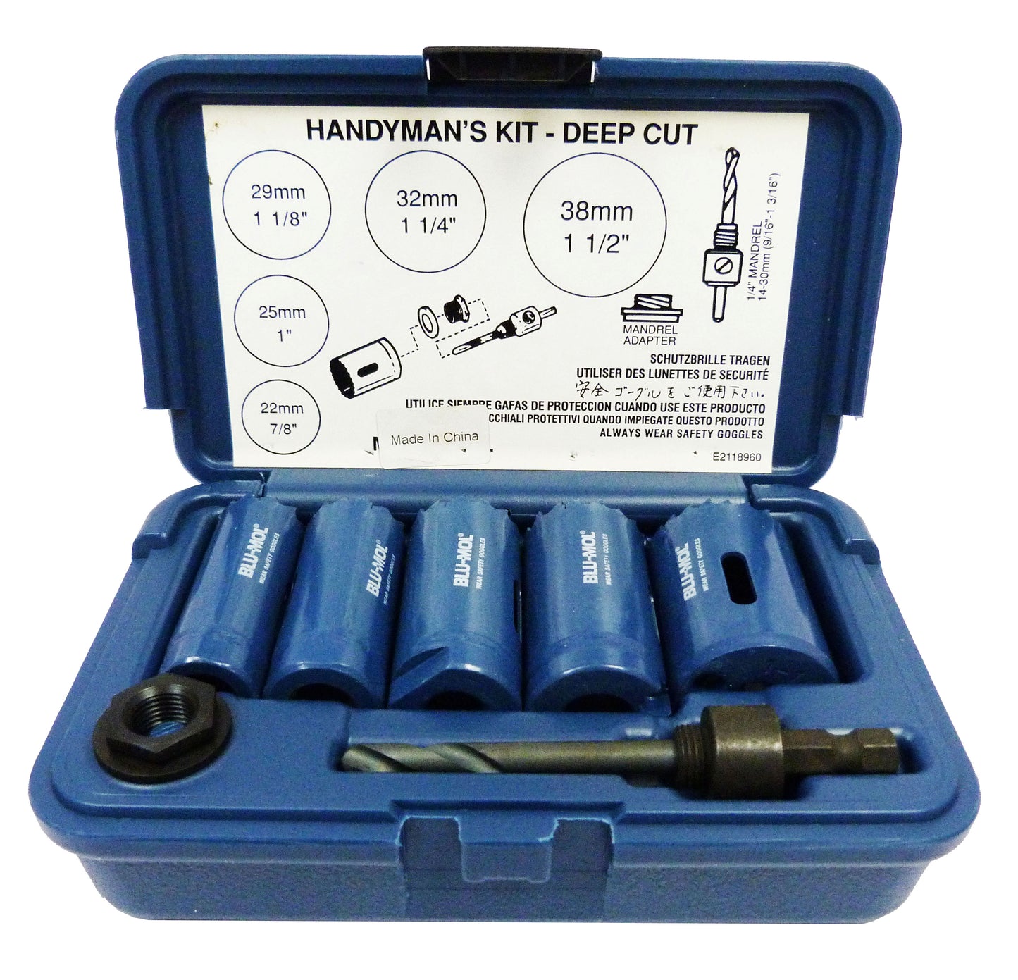 Juego de sierra copas hss 7 piezas 7/8 a 1.1/2  ref. 9595d Blumol