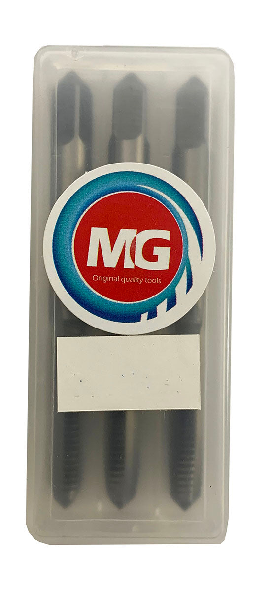 Juego de machuelos 3 piezas acero carbón milimétrico MG Demax