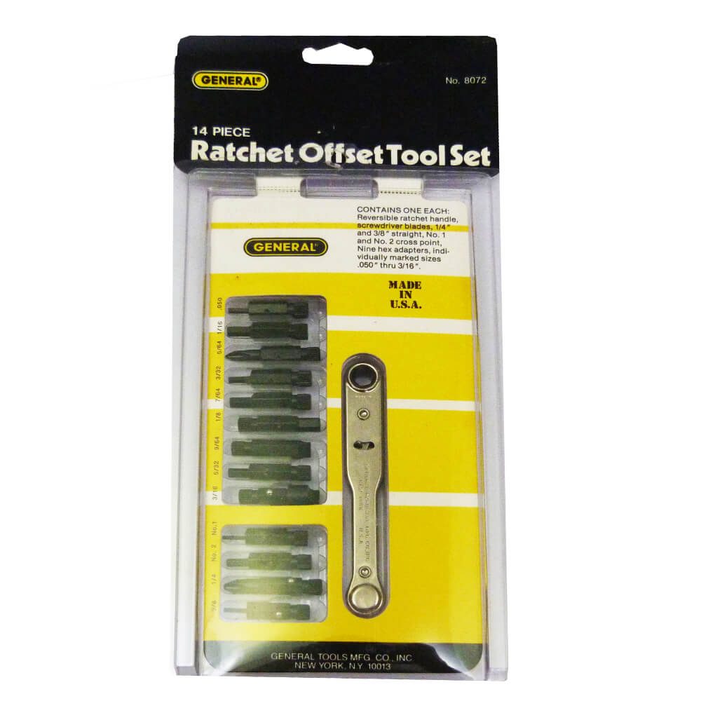 Juego de puntas con su ratchet 14 piezas 8072 General