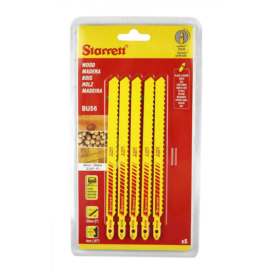 Juego de sierra caladora bimetal 5 piezas BU-56 Starrett