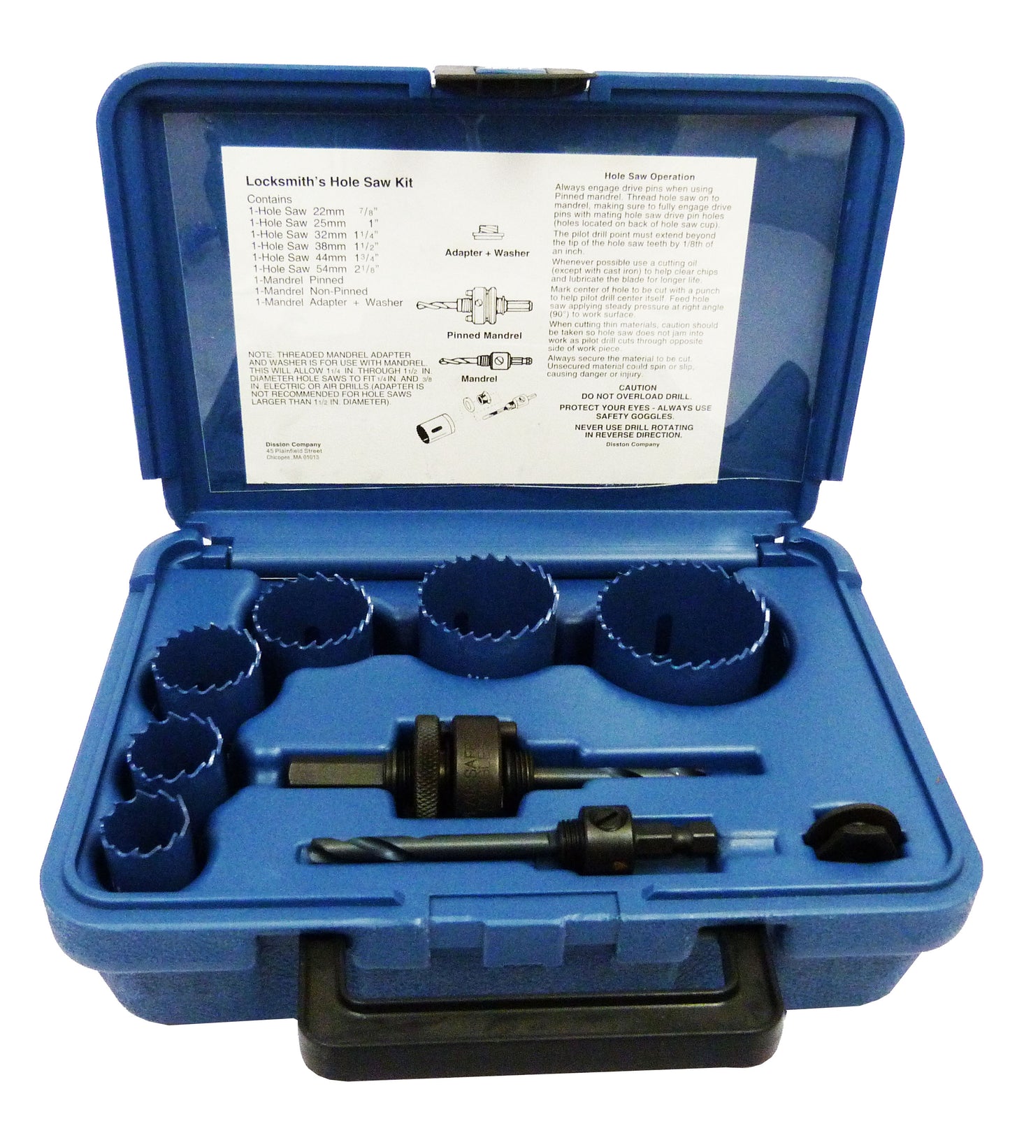 Juego de sierra copas hss 9 piezas 7/8 a 2.1/8 ref. 9591d Blumol