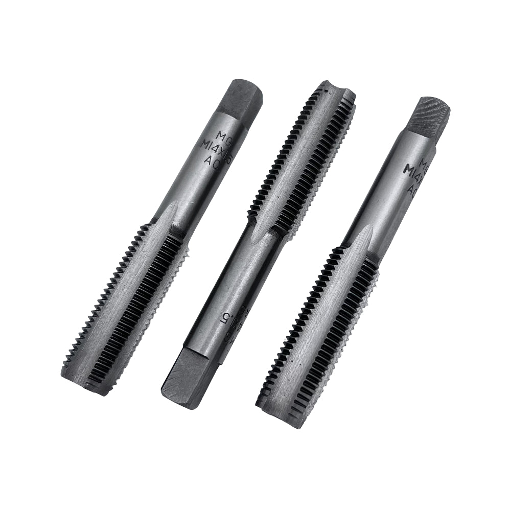 Juego de machuelos 3 piezas acero carbón milimétrico MG Demax