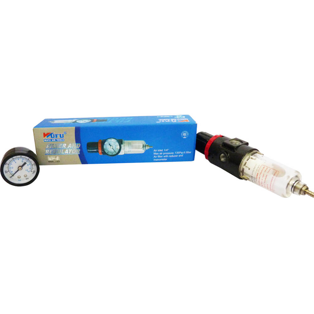 Regulador con filtro entrada 1/4 NPT MF-8 MG Wufu