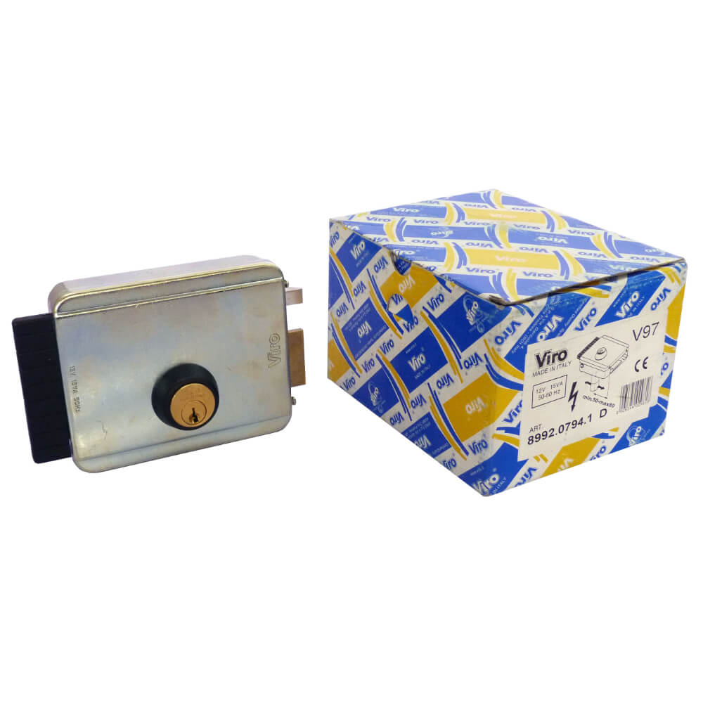 Cerradura electrica doble cilindro zincada V97 Viro