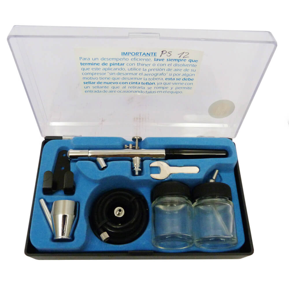 Aerógrafo tipo lapicero 6 piezas en estuche PS-12 MG Wufu