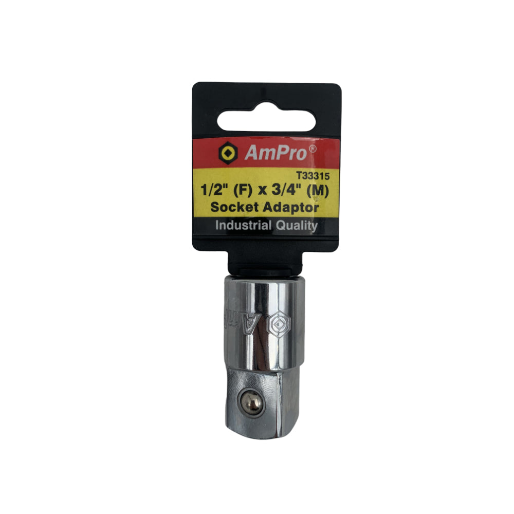 Adaptador cromo satinado Ampro