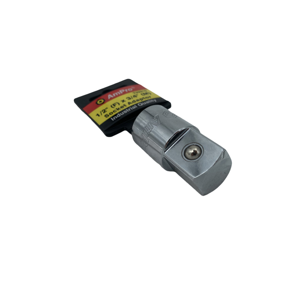 Adaptador cromo satinado Ampro