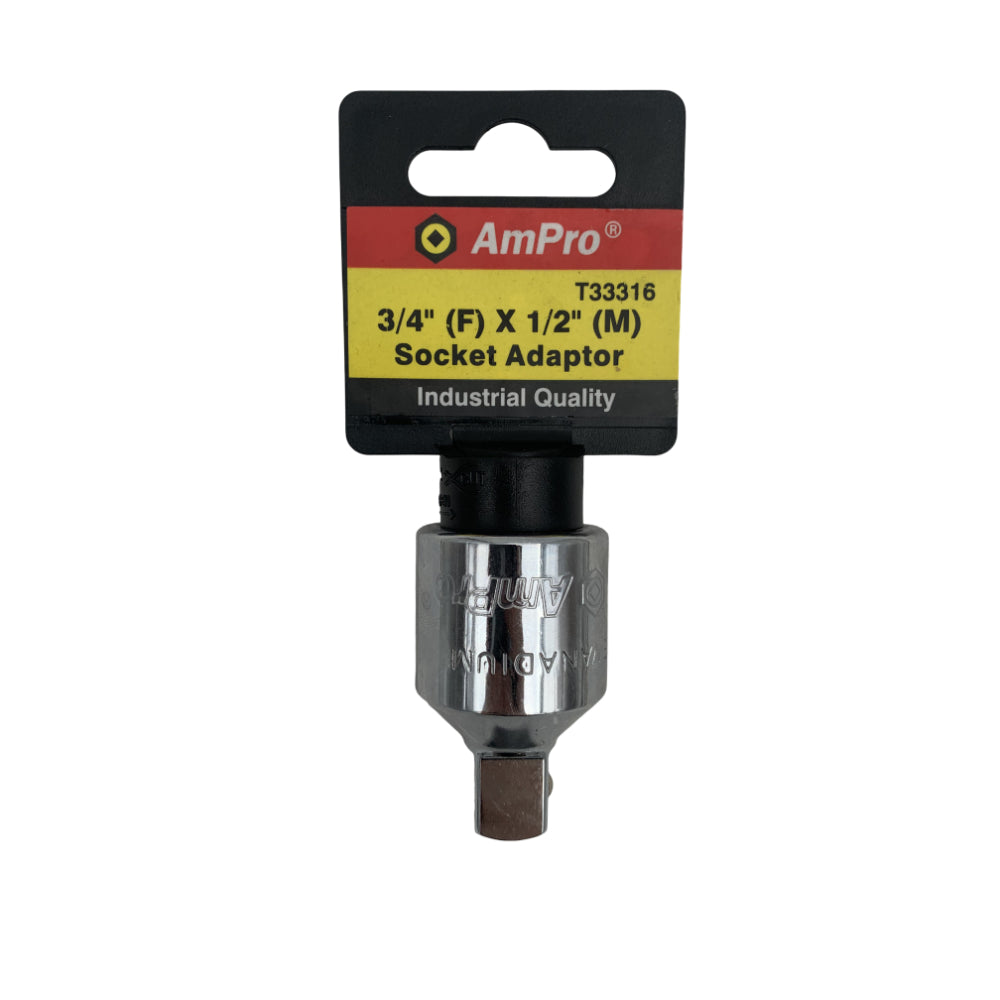 Adaptador cromo satinado Ampro