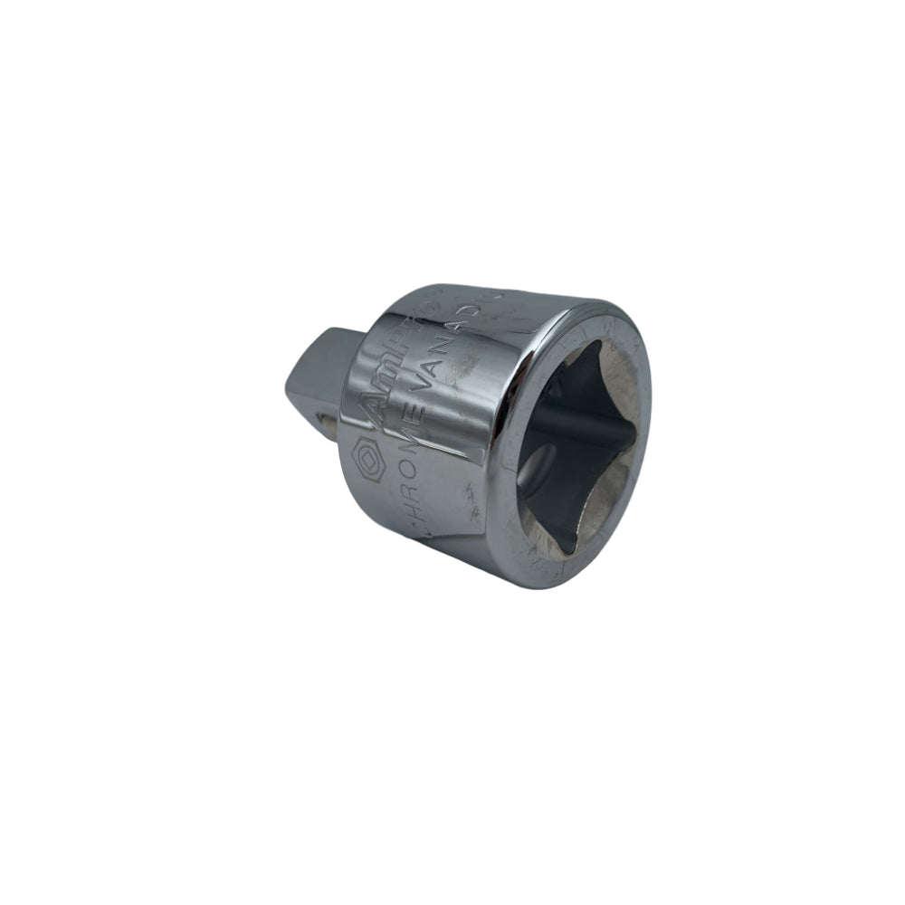 Adaptador cromo satinado Ampro