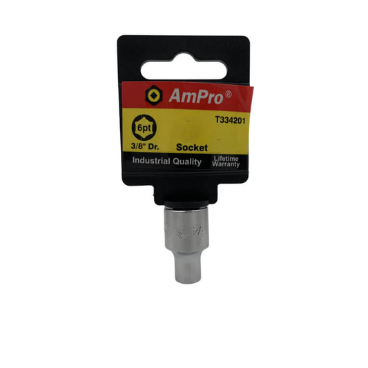 Copa en pulgadas corta acero cromo vanadio cuadrante 3/8" x 6 puntos  Ampro