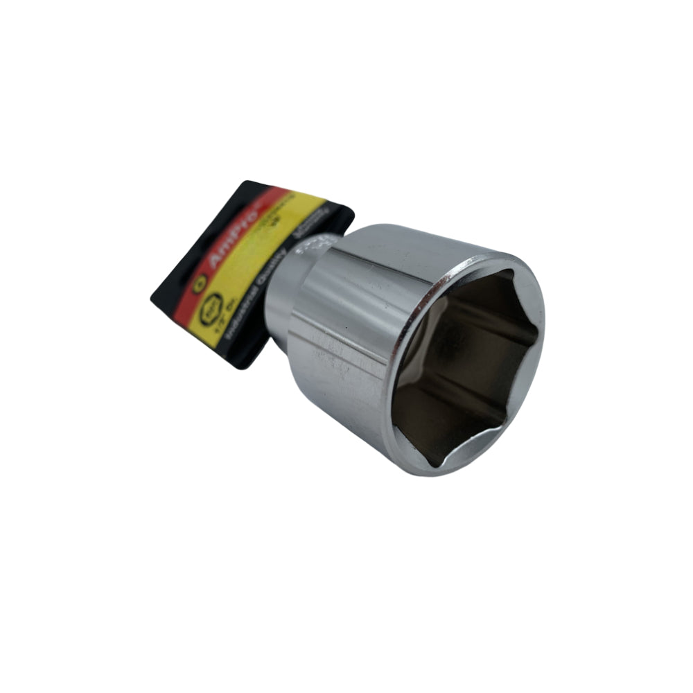 Copa en pulgadas corta acero cromo vanadio cuadrante 1/2" x 6 puntos Ampro
