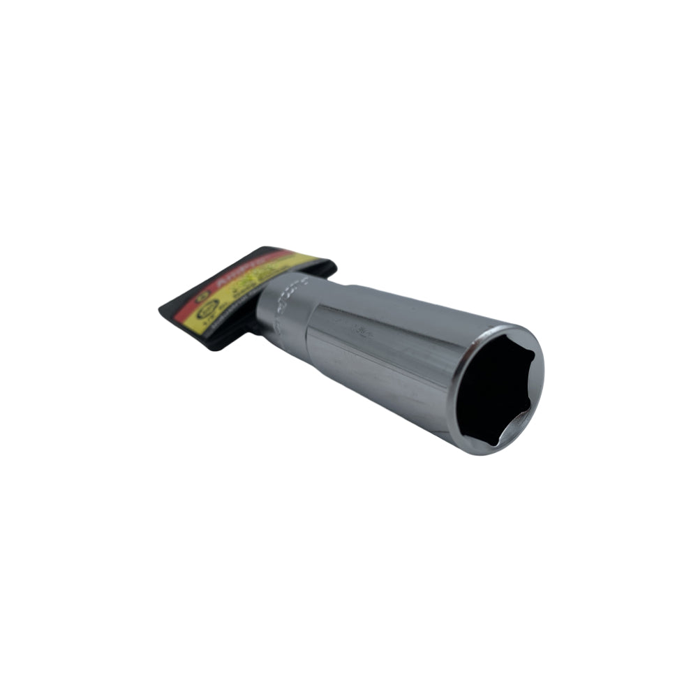 Copa en pulgadas larga acero cromo vanadio cuadrante 1/2" x 6 puntos Ampro