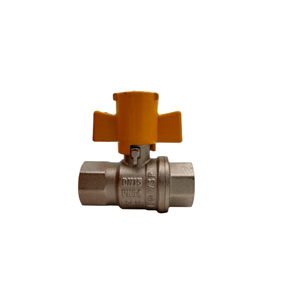Valvula gas antifraude PN64 1/2 amarilla 20942N-ZBY Hydrosfer