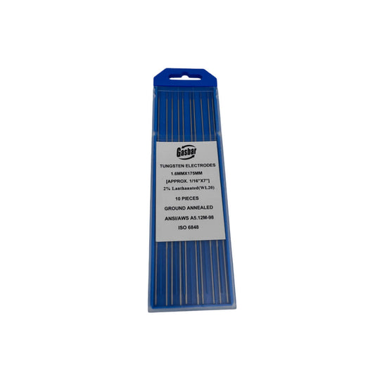 Electrodo de tugsteno azul 175mm x 10 unidades WL20 MG Gasbar Kimpin